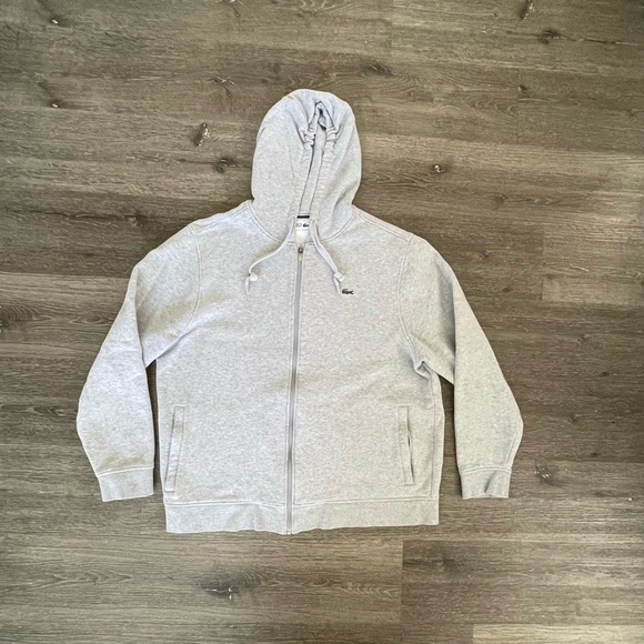 Lacoste Other - Lacoste Light Gray Zip-Up Sweatshirt